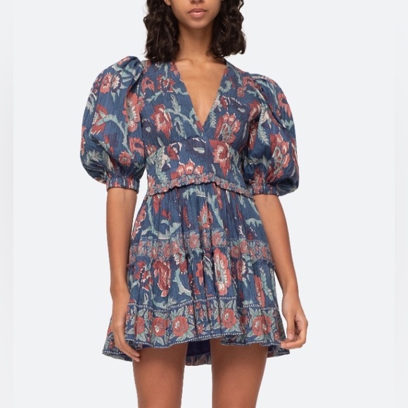 Sea New York Floral Puff Sleeve Mini Dress - Picture 1 of 13